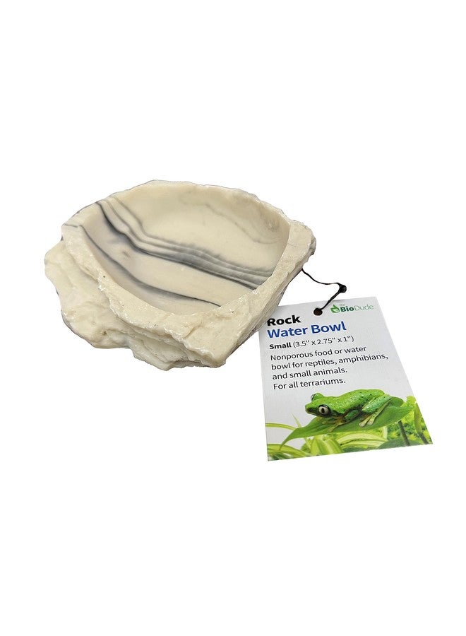 BIODUDE The Bio Dude Small Rock Water Bowl - Looks Natural and Easy to Clean! Great for Small Snakes, Lizards, Frogs and Tarantulas - Image 1